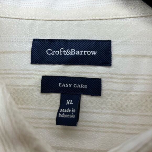 Croft & Barrow Easy Care short sleeve button down Mens Tropical Hawaiian parrot - Picture 4 of 7